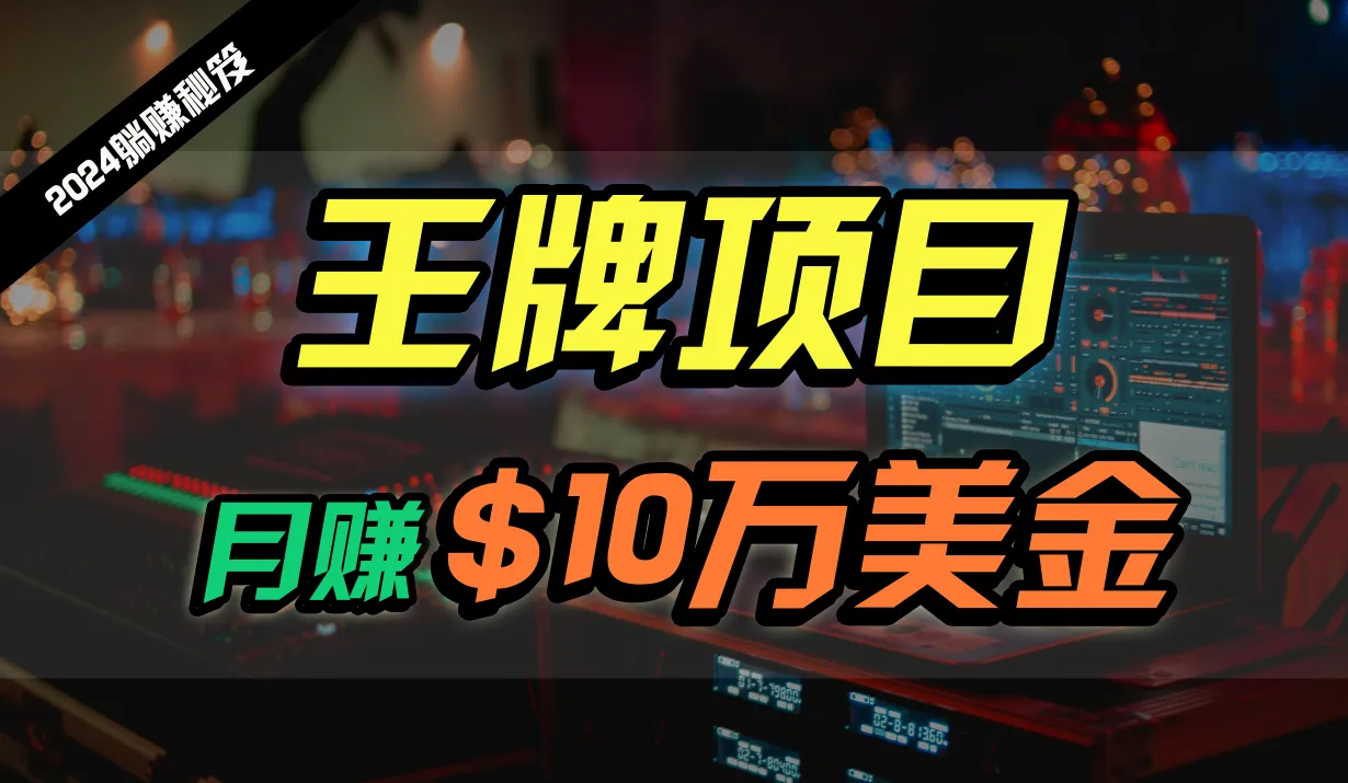 王牌项目月入10W美金，2024最新国外挂机撸U项目，全程无人值守，可批量放大！_学通网创