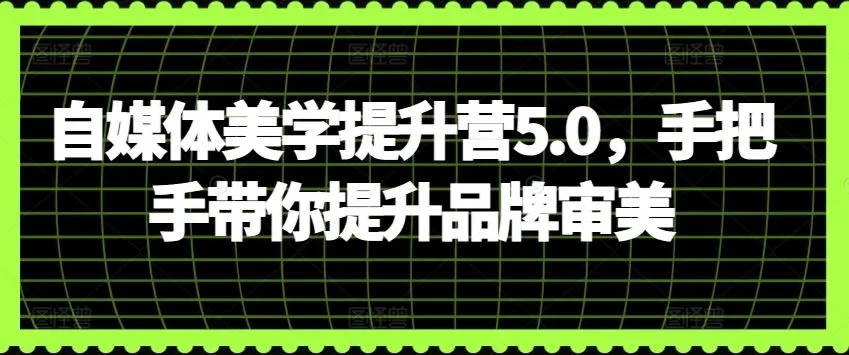 自媒体美学提升营5.0，手把手带你提升品牌审美_学通网创