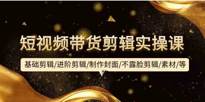 (9887期)短视频带货剪辑实操课:基础剪辑/进阶剪辑/制作封面/不露脸剪辑/素材/等等_学通网创