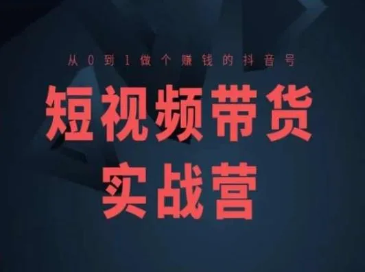 短视频带货实战营(高阶课)，从0到1做个赚钱的抖音号_学通网创