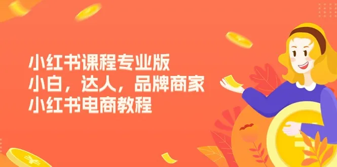 （11022期）小红书课程专业版，小白，达人，品牌商家，小红书电商教程（15节）_学通网创
