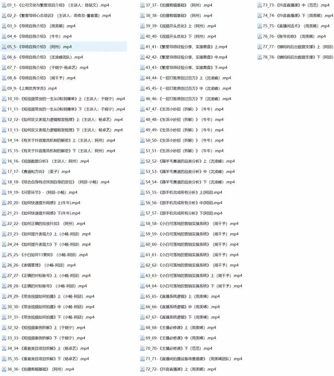 （11261期）大V导师线下内训营：从零粉到爆单，一招搞定百万原创，78节45个小时_学通网创