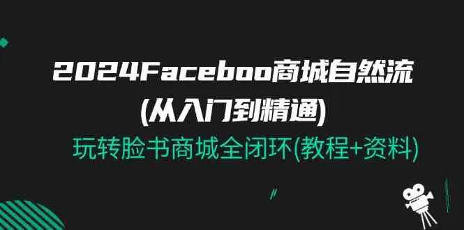 2024Faceboo 商城自然流(从入门到精通)，玩转脸书商城全闭环(教程+资料)_学通网创