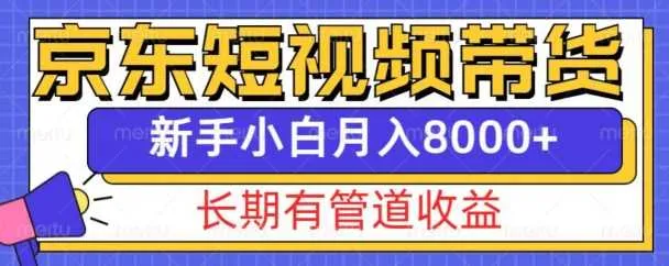 京东短视频带货新玩法，长期管道收益，新手也能月入8000+_学通网创