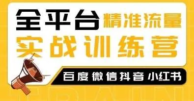 全平台精准流量实战训练营，百度微信抖音小红书SEO引流教程_学通网创