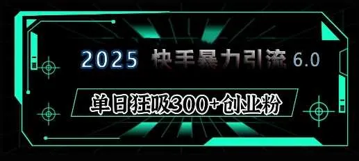 2025年快手6.0保姆级教程震撼来袭，单日狂吸300+精准创业粉 - 学通网创_学通网创