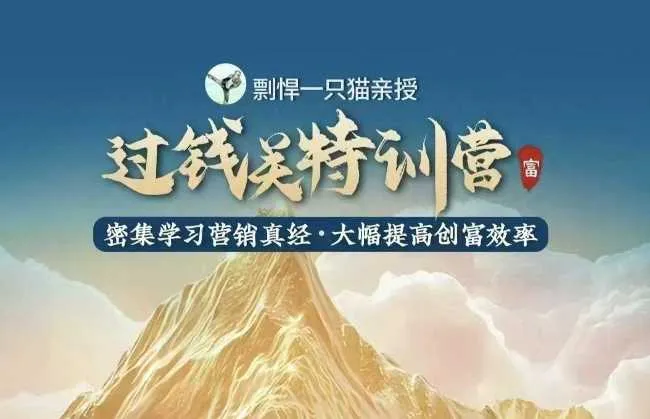剽悍一只猫-过钱关特训营，学习营销真经 大幅度提高创富效率_学通网创