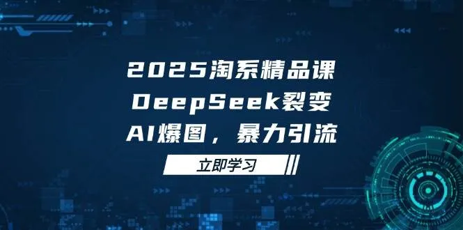 (14639期)2025 淘系精品课,DeepSeek 裂变,AI 爆图,暴力引流_学通网创