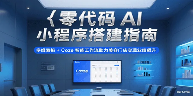 零代码AI小程序搭建指南，多维表格+Coze智能工作流助力美容门店实现业绩飙升_学通网创