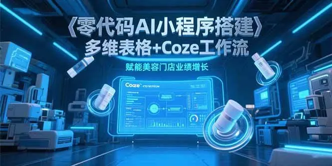 （15239期）零代码AI小程序搭建，多维表格+Coze工作流，赋能美容门店业绩增长_学通网创