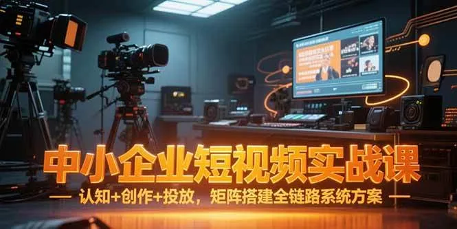 （15249期）中小企业短视频实战课，认知+创作+投放，矩阵搭建全链路系统方案_学通网创
