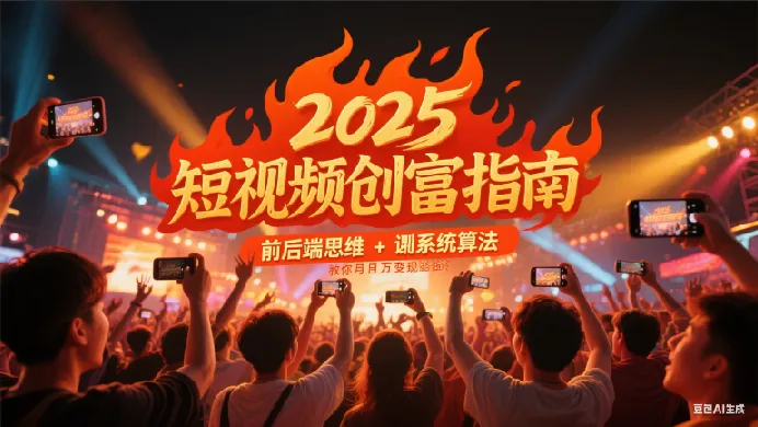 2025短视频创富指南,前后端思维 + 系统算法,教你月入过万变现路径_学通网创