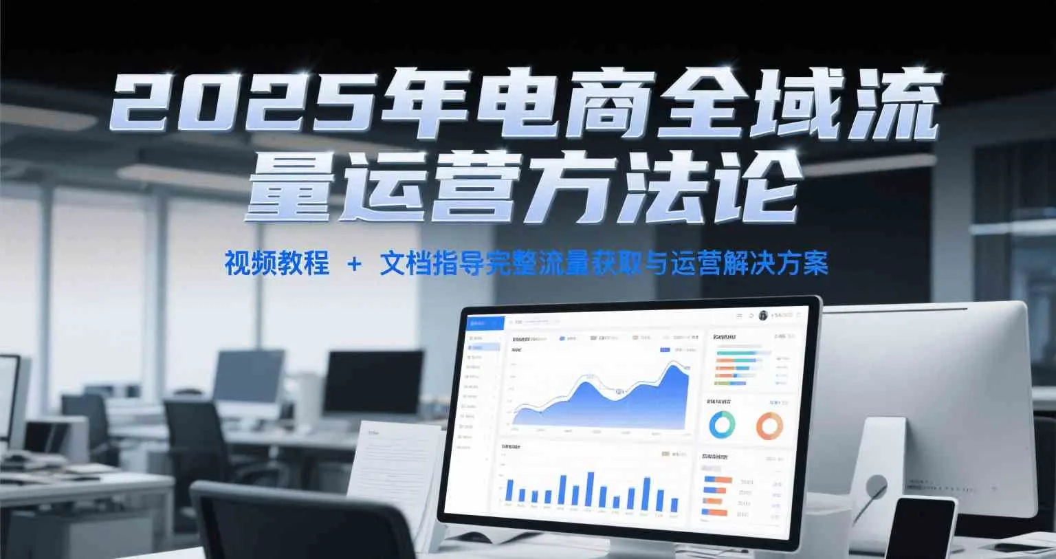 2025年电商全域流量运营方法论，视频教程+文档指导完整流量获取与运营解决方案_学通网创