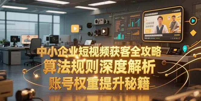 （15326期）中小企业短视频获客全攻略，算法规则深度解析，账号权重提升秘籍_学通网创