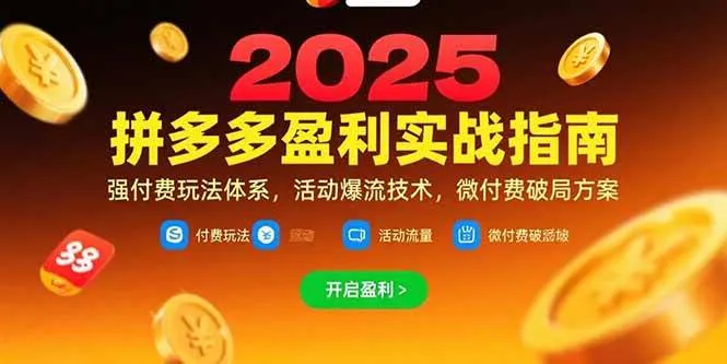 (15357期)拼多多盈利实战指南,强付费玩法,活动爆流技术,微付费破局方案(更新7月) (15357期)拼多多盈利实战指南,强付费玩法,活动爆流技术,微付费破局方案(更新7月)