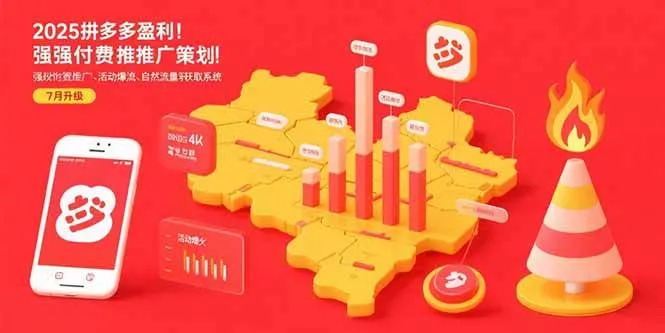 （15509期）2025拼多多盈利地图：强付费推广策略/活动爆流/自然流量获取系统(7月更新)_学通网创