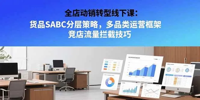 （15419期）全店动销转型线下课：货品SABC分层策略，多品类运营框架 竞店流量拦截技巧_学通网创