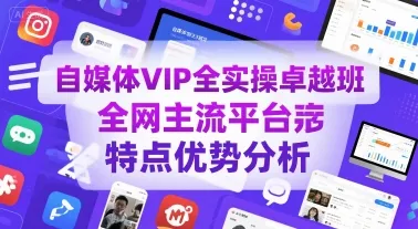 自媒体VIP全实操卓越班,全网主流平台特点优势分析_学通网创