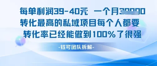 每单利润40一个月7k+转化最高的私域项目,每个人都要的产品转化率已经能做到100%_学通网创