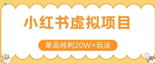 小红书卖虚拟产品，单品纯利20W+玩法分享，4节系列课程_学通网创