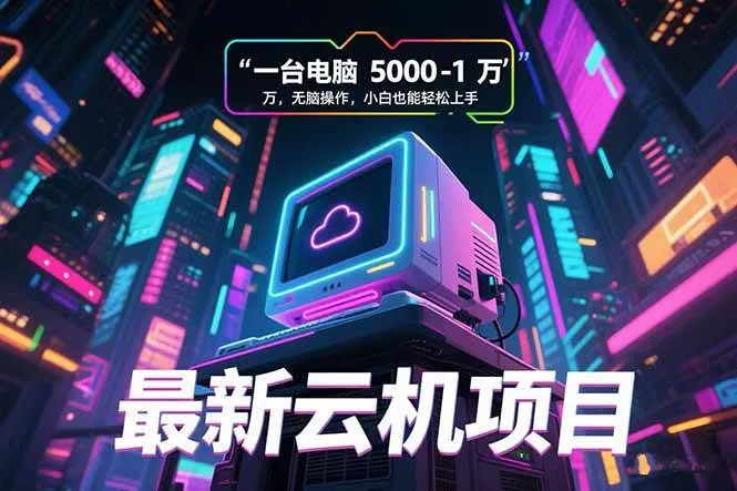 （15395期）最新云机项目 一台电脑5000到10000 无脑操作小白也能轻松上手_学通网创