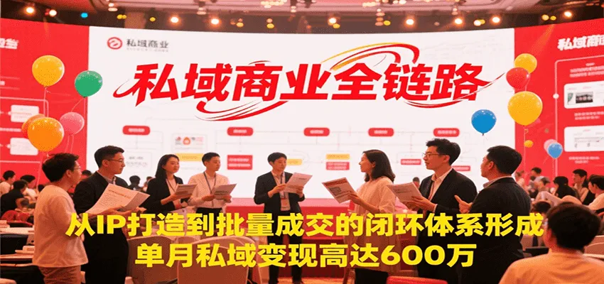 私域商业全链路，从IP打造到批量成交的闭环体系形成，单月私域变现600万_学通网创