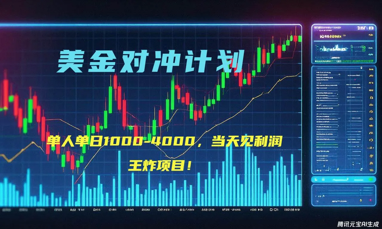 （15333期）2025年最暴力项目“美金先登计划”最新最强对冲战法，每日实际收益1K-4K_学通网创