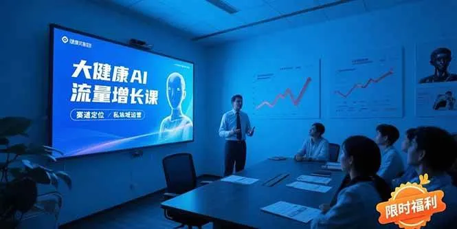 （15396期）大健康AI流量增长课，赛道定位方法论，AI数字人内容生产，私域转化运营…_学通网创
