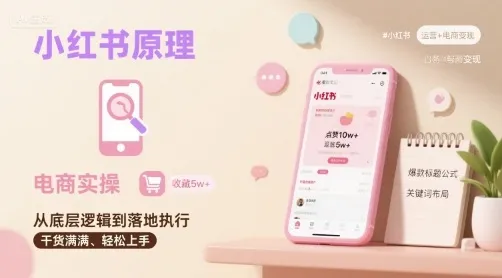 小红书原理以及详细实操流程,小红书电商教程_学通网创