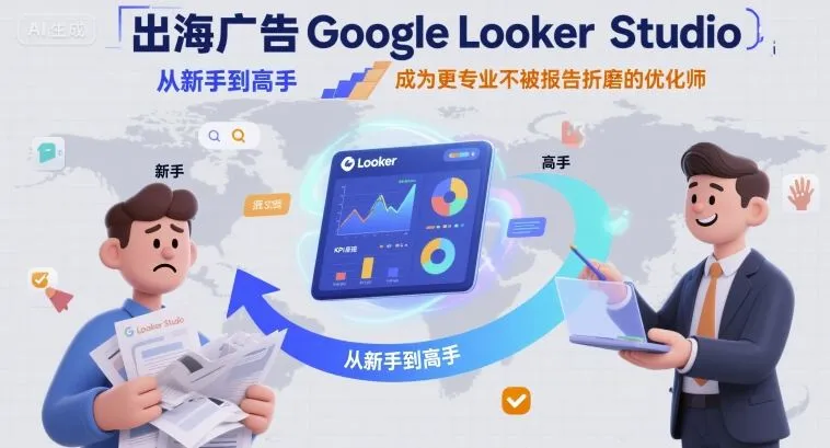 出海广告Google Looker Studio从新手到高手,成为更专业不被报告折磨的优化师_学通网创
