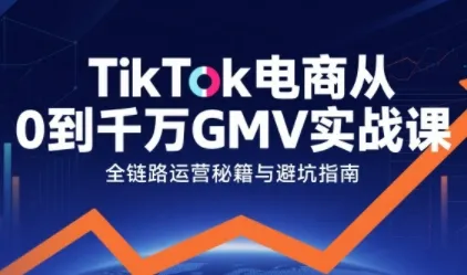 TikTok电商从0到千万GMV实战课，从0到1拆解实战秘籍_学通网创