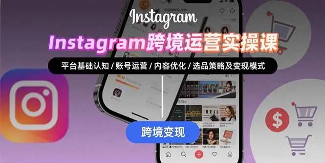 (15644期)Instagram跨境运营实战:平台认知/账号运营/内容优化/选品策略及变现模式_学通网创