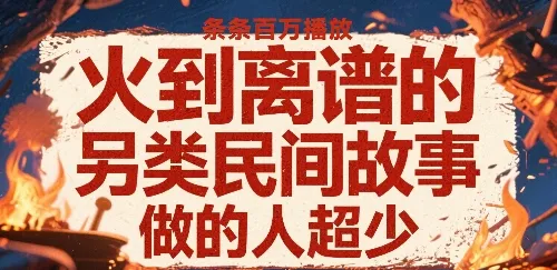 火到离谱的另类民间故事，条条百W播放，做的人超少_学通网创
