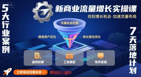 新商业流量增长实操课,找到增长机会,加速流量布局_学通网创