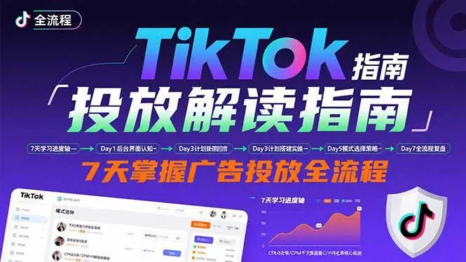 （15753期）TikTok投放解读指南：后台操作/计划建立/模式选择，7天掌握广告投放全流程_学通网创