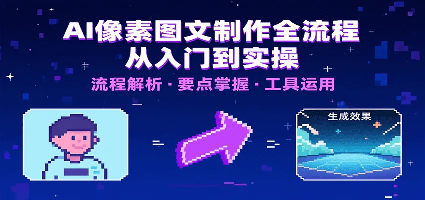 AI像素图文制作全流程：内容要点、文案选择及所用工具，助你快速入局_学通网创