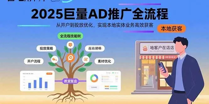 (15608期)2025巨量AD推广全流程,从开户到投放优化,实现本地实体业务高效获客_学通网创