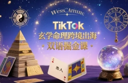 TikTok玄学命理跨境出海双语掘金课，手把手教你用命理知识精准直击海外用户痛点_学通网创
