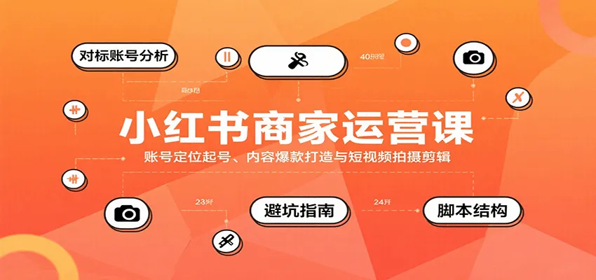 小红书商家运营课，账号定位起号、内容爆款打造与短视频拍摄剪辑_学通网创