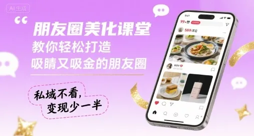 朋友圈美化课堂，教你轻松打造，吸睛又吸金的朋友圈，私域不看，变现少一半_学通网创