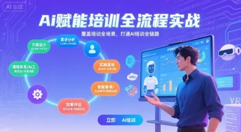 AI赋能培训全流程实站，覆盖培训全场景，打通 Al培训全链路_学通网创