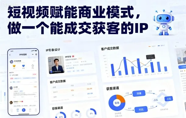 短视频赋能商业模式，做一个能成交获客的IP_学通网创