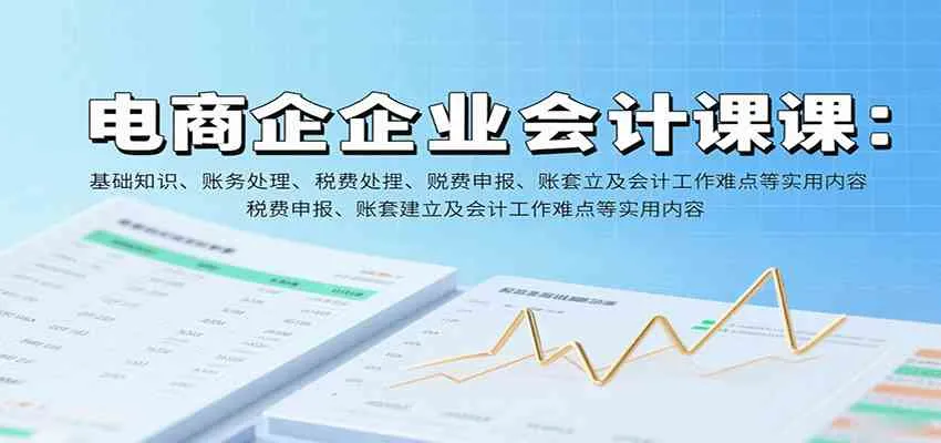 电商企业会计课：基础知识、账务处理、税费申报、账套建立及会计工作难点等实用内容_学通网创