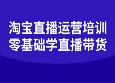 淘宝直播运营培训-零基础学会直播卖货_学通网创