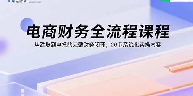 （15893期）电商财务全流程课程：从建账到申报的完整财务闭环，26节系统化实操内容_学通网创