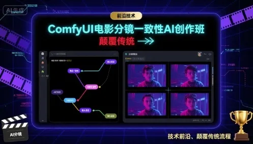 ComfyUI电影分镜一致性AI创作班，前沿技术，颠覆传统_学通网创