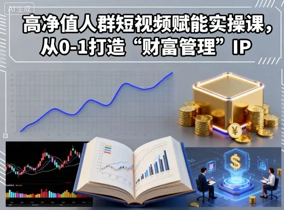 高净值人群短视频赋能实操课,从0-1打造“财富管理”IP_学通网创