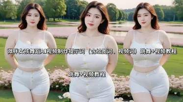 微胖女孩舞蹈AI视频制作提示词（含绘图词、视频词） 跳舞+视频教程_学通网创