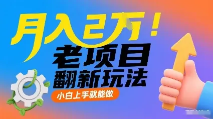 月入2W！老项目翻新玩法，小白上手就能做，非常容易上手_学通网创