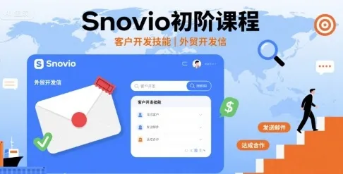 Snovio初阶课程，客户开发技能，外贸开发信_学通网创